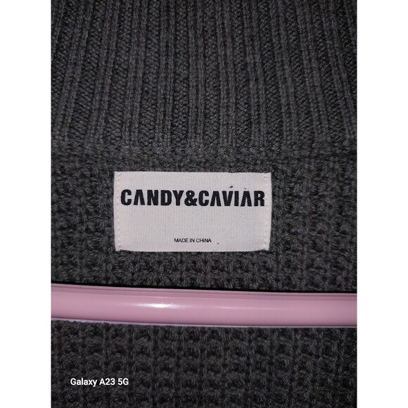 Candy & Caviar Men's XXL Wool Cotton 1/4 Button Sweater - Picture 4 of 7